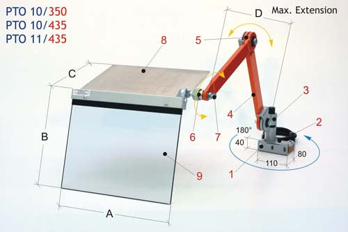 Protector carro de torno PTO 10\350x300